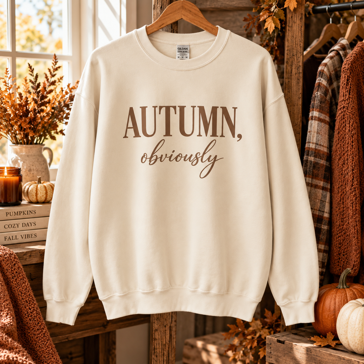 Autumn, Obviously Sweatshirt - Printed Apparel