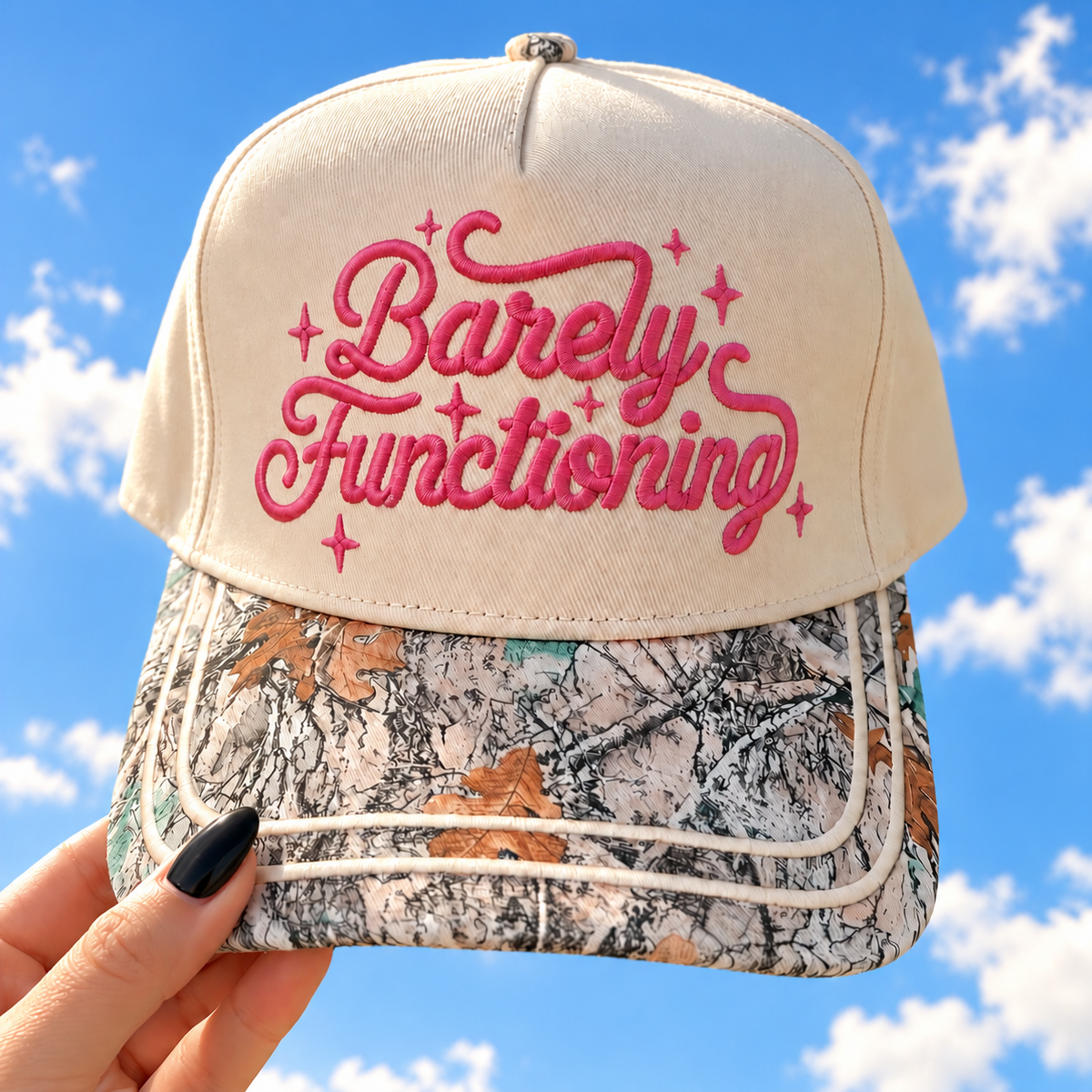 Barely Functioning - Embroidered Apparel